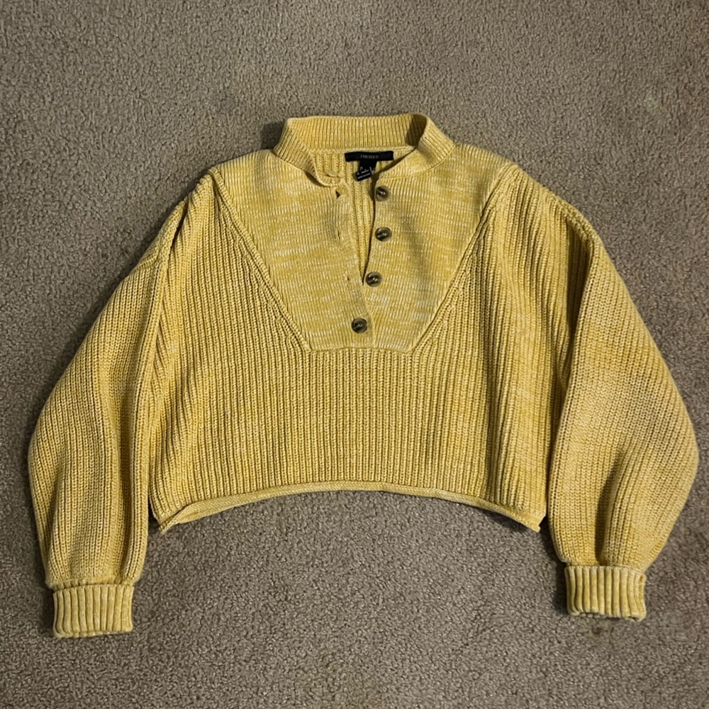 Forever 21 Men's Mustard Crewneck Sweater